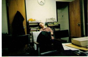 Sleeping in my office 1997